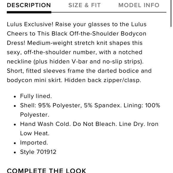 Lulus Cheers to This Black Off-the-Shoulder Bodycon Dress Size L - Picture 7 of 8